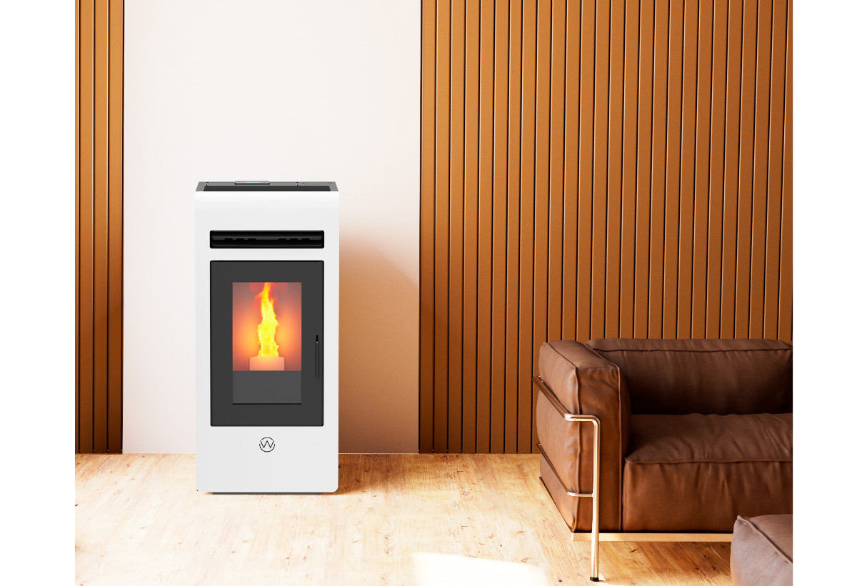 H σόμπα σε έναν χώρο.